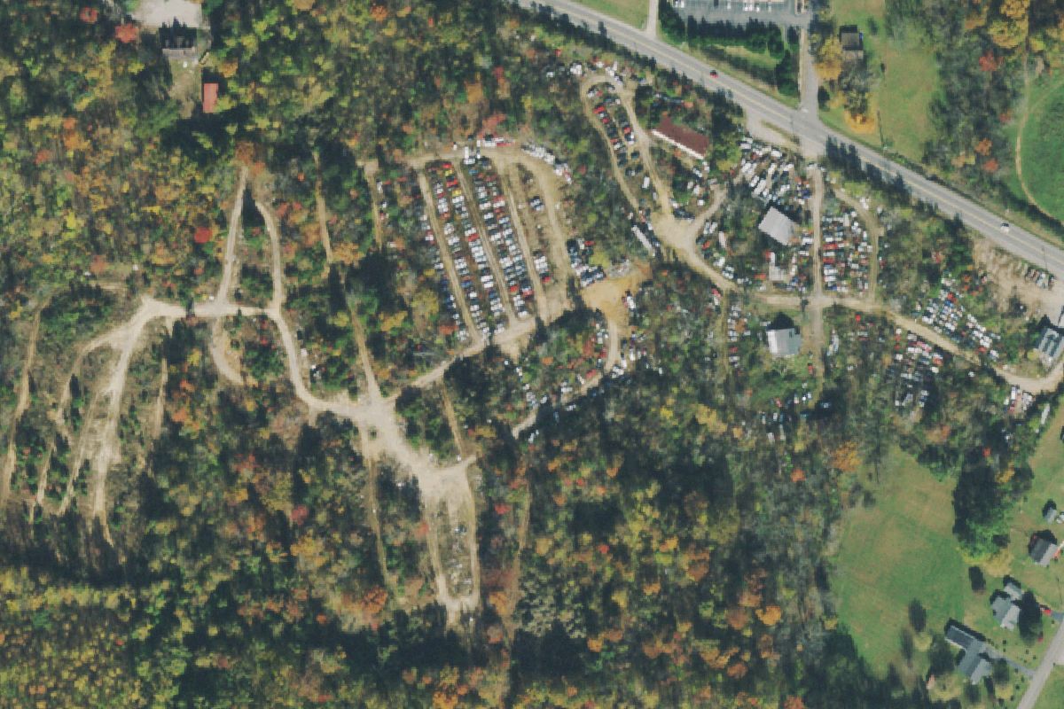 Aerial photo of Bob's Auto Salvage
