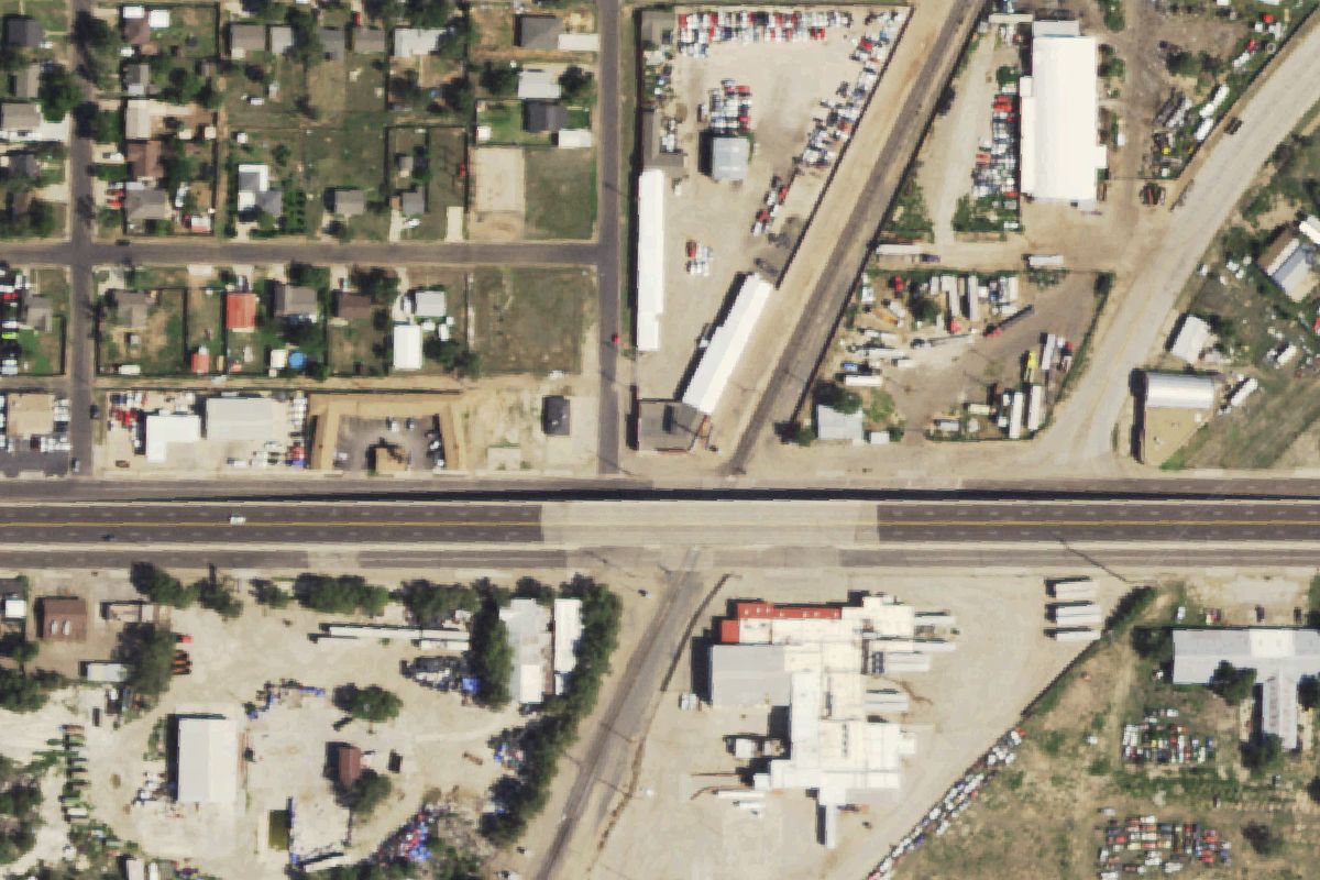 Aerial photo of Cierra Towing and Crushing at 4201 East Amarillo Boulevard