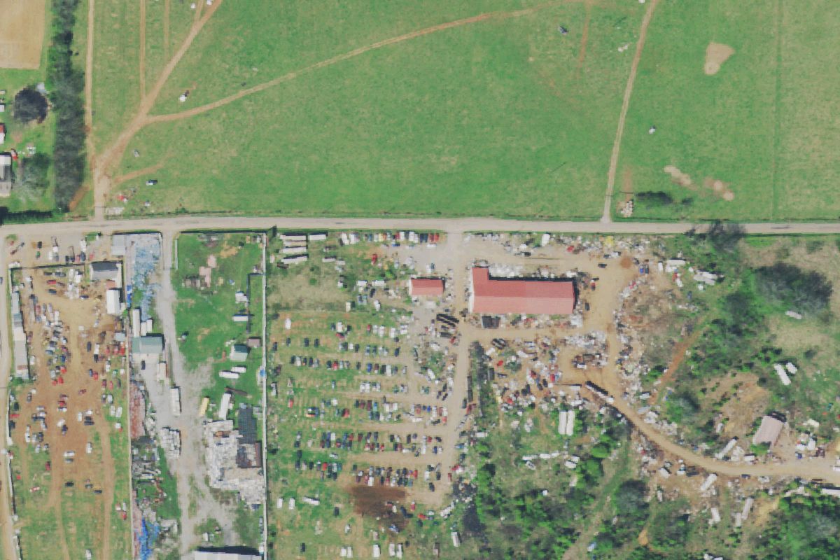 Aerial photo of Purdy's Auto Parts & Salvage at 149 Cr-323
