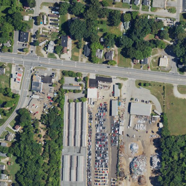 Aerial photo of High Point Auto Salvage