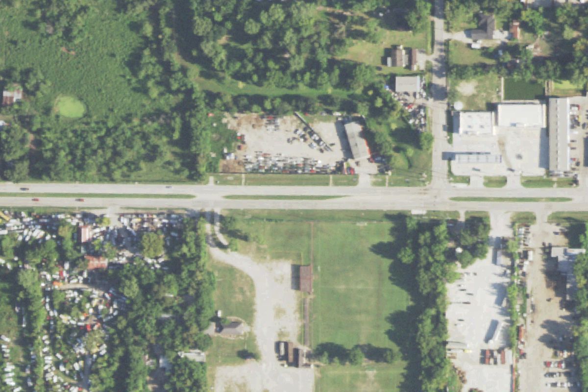 Aerial photo of Texas Auto Parts at 725 Aldine Mail Rd