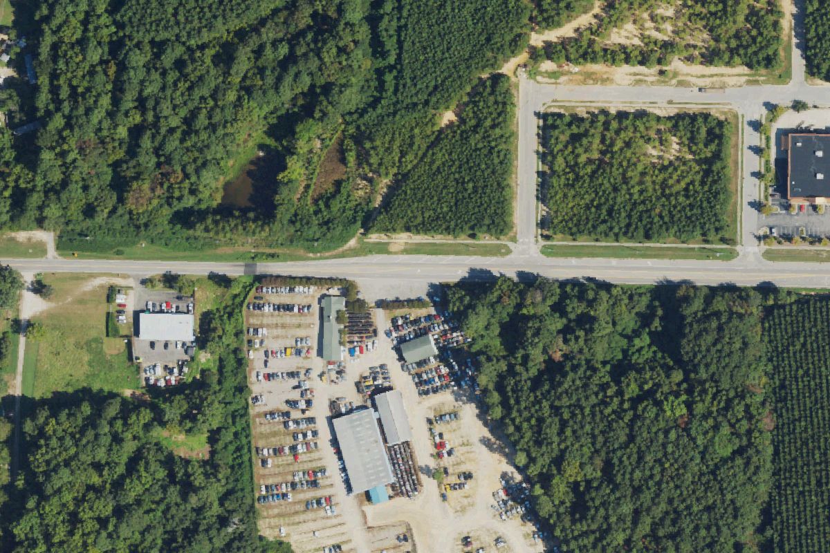 Aerial photo of Tilton's Used Auto Parts