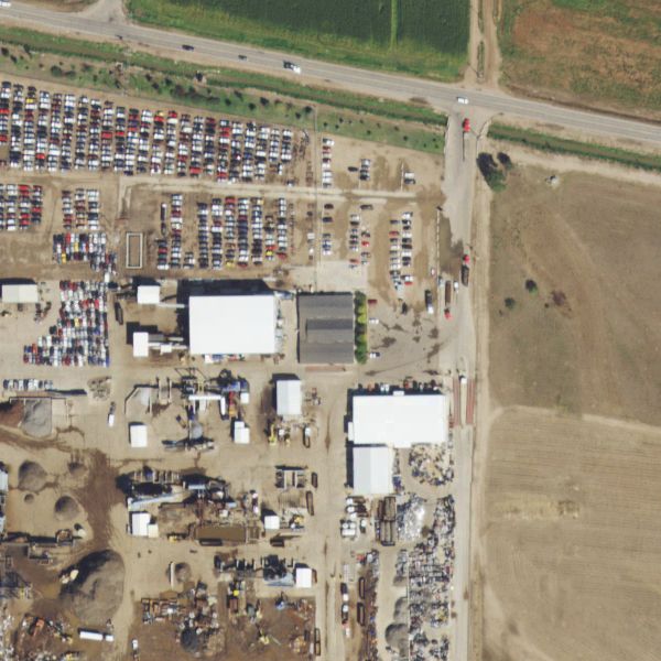 Aerial photo of Andersen's U-Pull-It