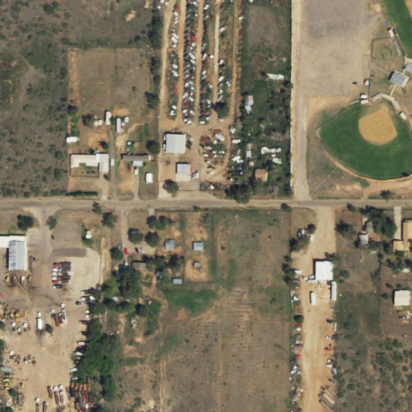 Aerial photo of Clarks Auto Salvage