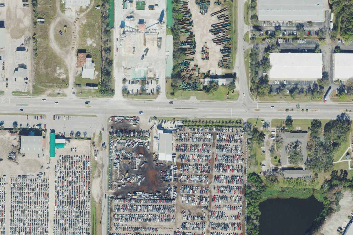 Aerial photo of Pull N Go Self Service Auto Parts at 2000 63rd Ave E