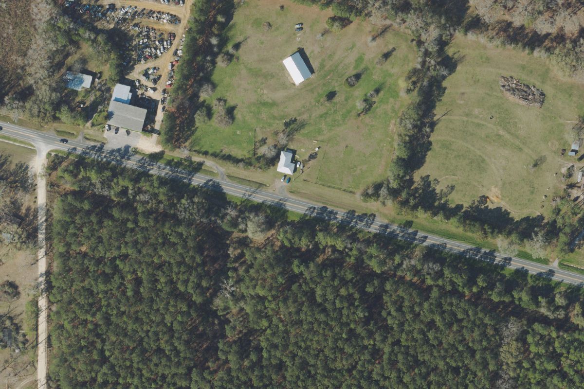 Aerial photo of Landress Auto Wrecking at 2905 Highway 90