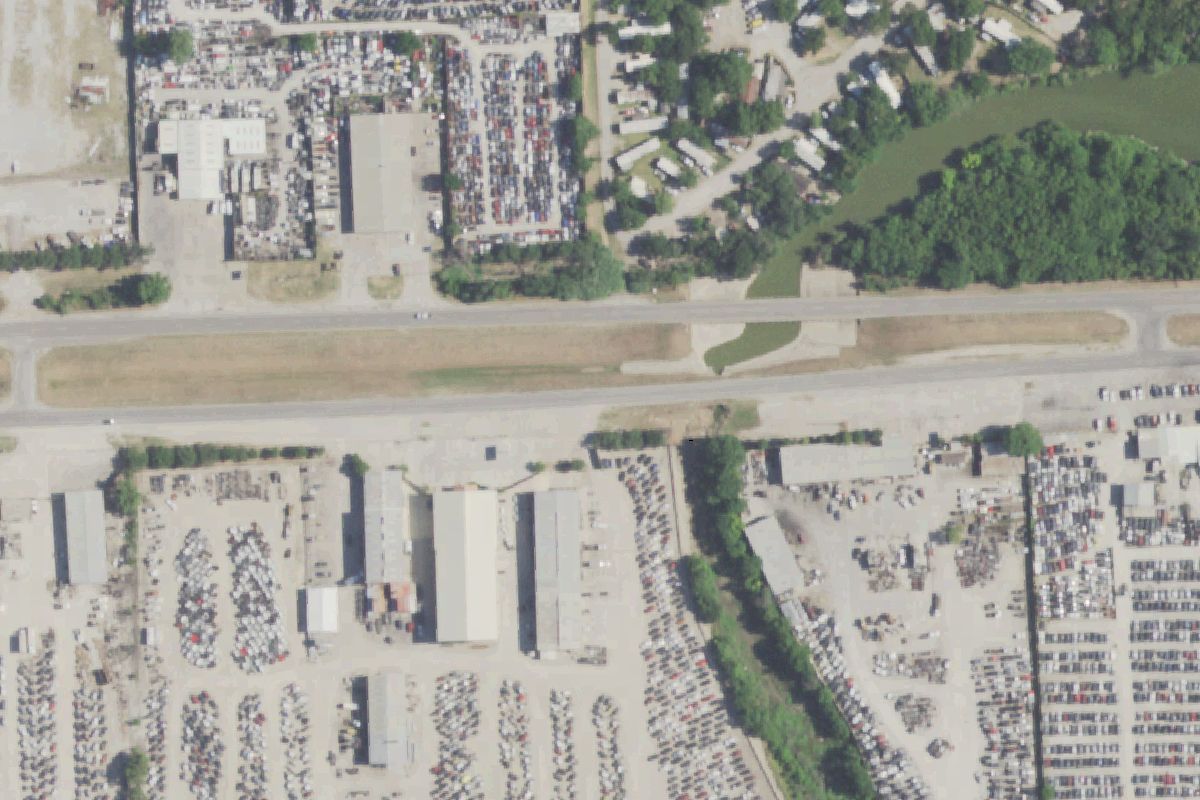 Aerial photo of Yourford/Texas Auto Recyclers at 4001 E Jefferson