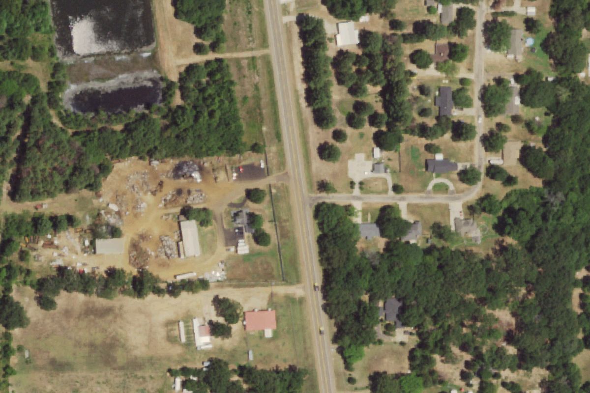 Aerial photo of East Texas Recycling at 3501 N US Highway 271