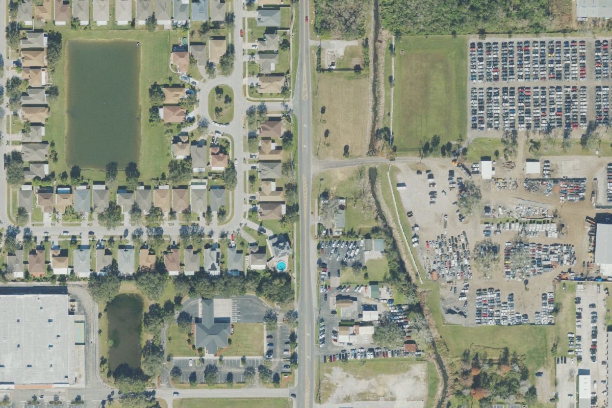 Aerial photo of Budget U Pull It of Orlando at 881 S 9th St