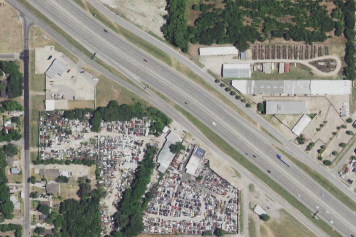 Aerial photo of Gabby Hall Auto