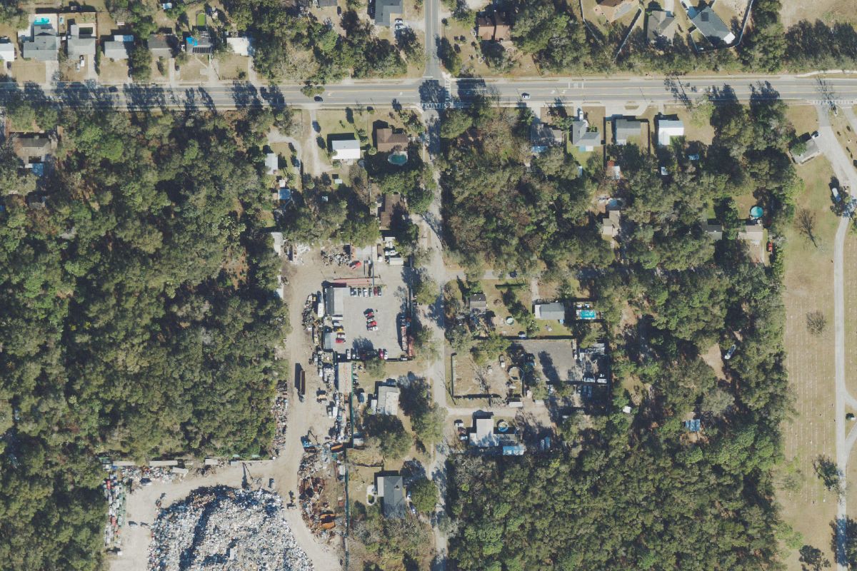 Aerial photo of Dans Auto Salvage