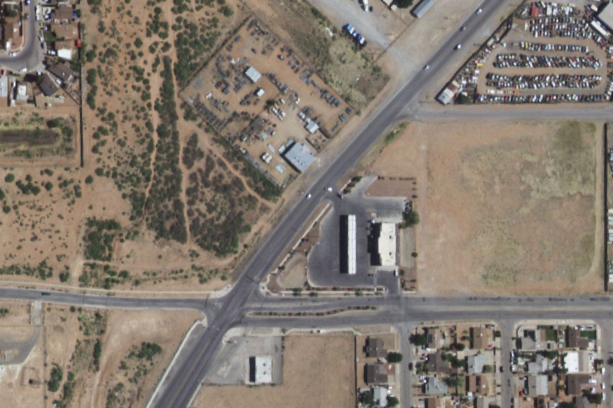 Aerial photo of Dyer Auto Salvage at 10880 Dyer St