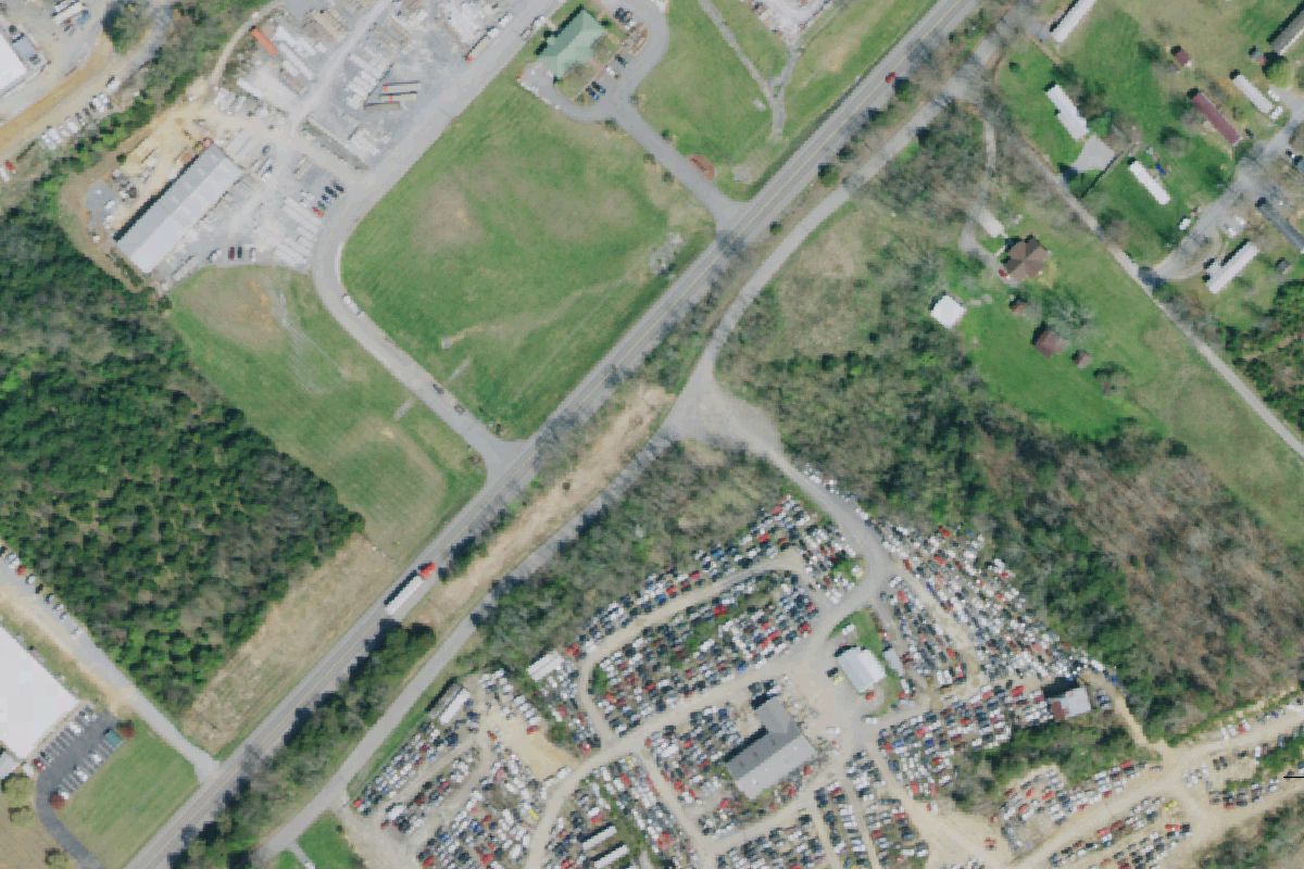 Aerial photo of Tri-City Auto Parts at 288 Old Mountain View Rd