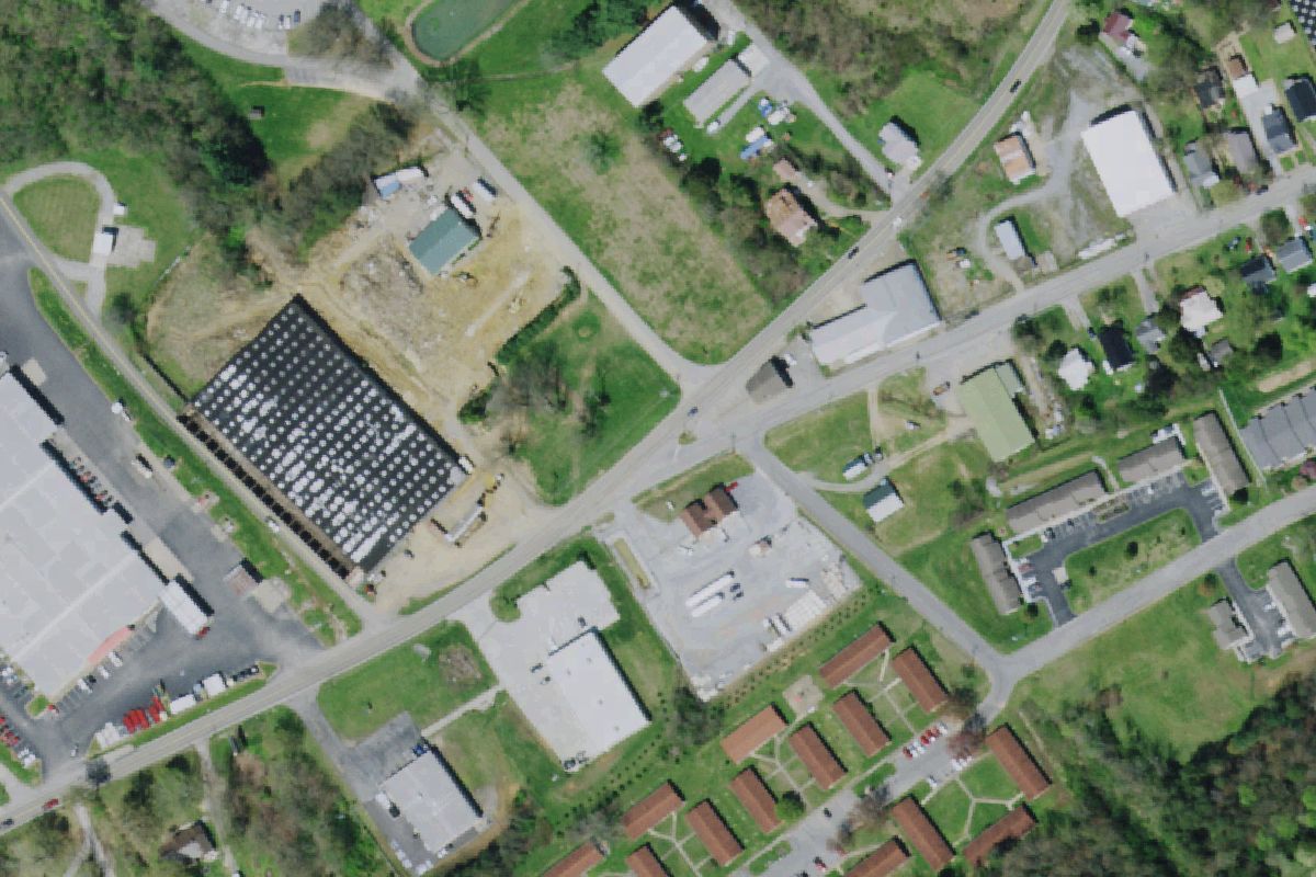 Aerial photo of West Main Recycling at 1310 W Main St