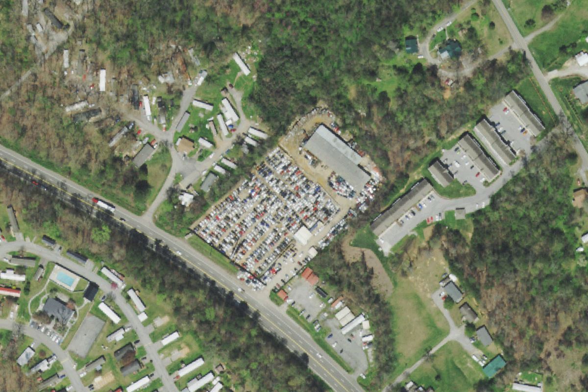 Aerial photo of Lambert's Pick-a-Part at 7838 Clinton Highway