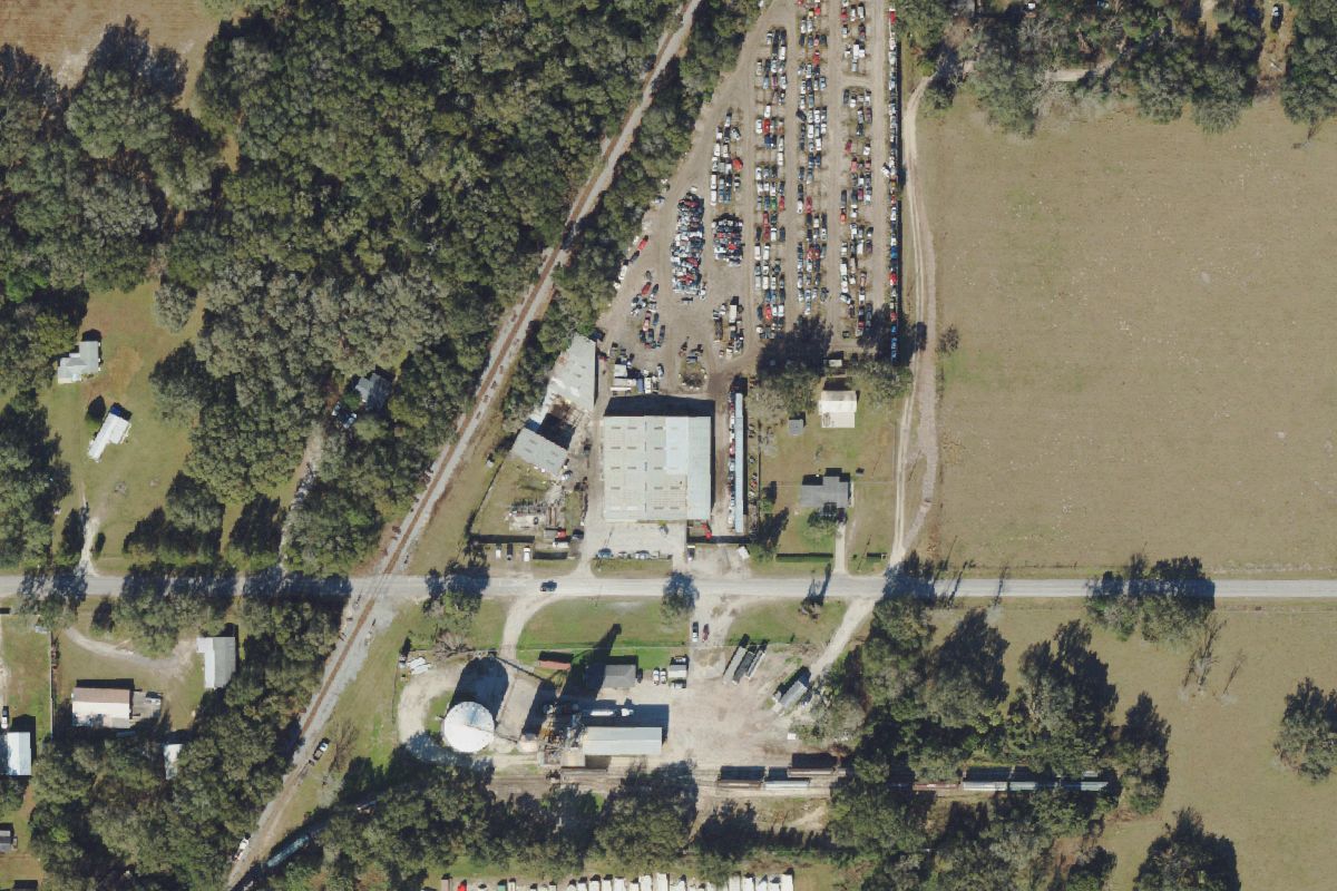 Aerial photo of Rigsby's Auto Parts & Sales at 40147 Lynbrook Dr