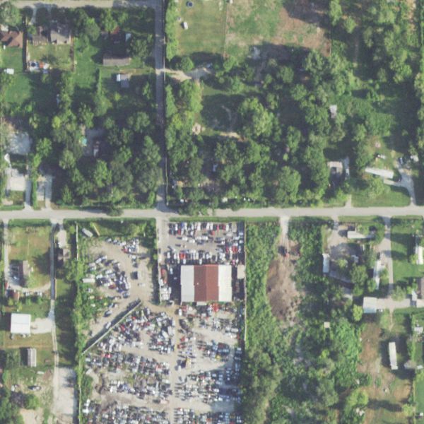 Aerial photo of Sam's Auto Salvage
