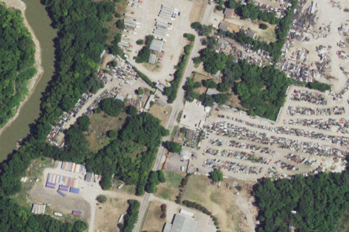 Aerial photo of Second Auto Parts Salvage