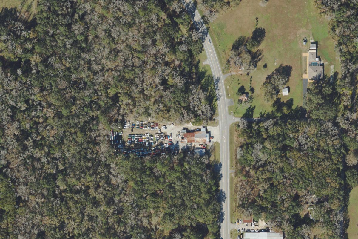 Aerial photo of J'S Auto Salvage