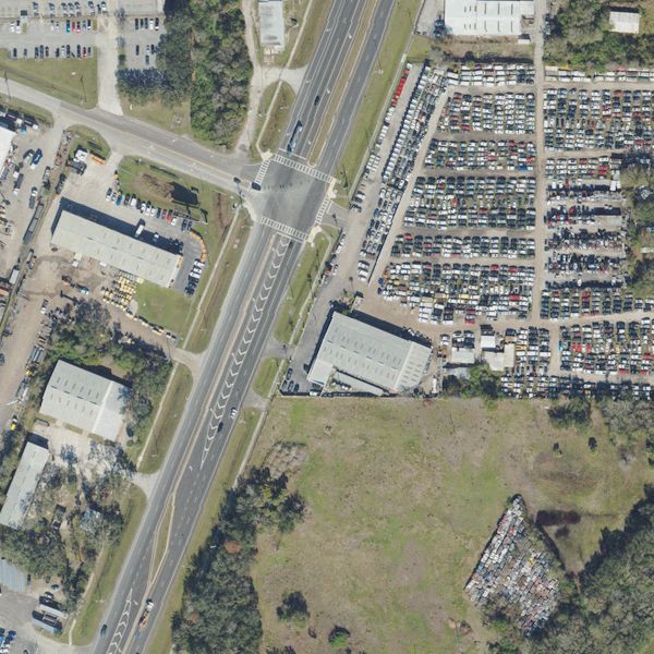 Aerial photo of Langston's Used Auto Parts