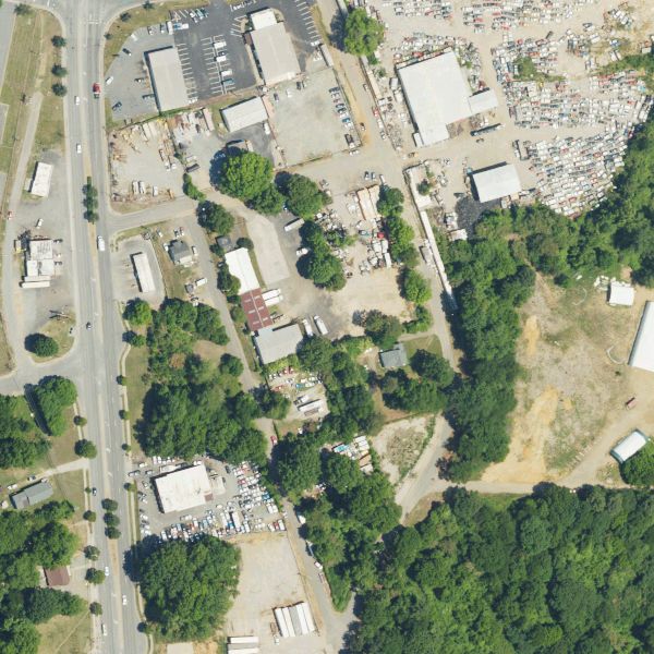 Aerial photo of City Salvage