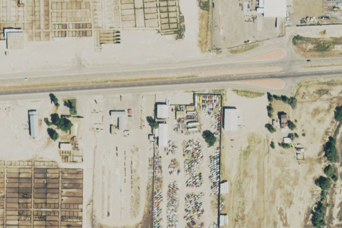 Aerial photo of Adams Wrecking