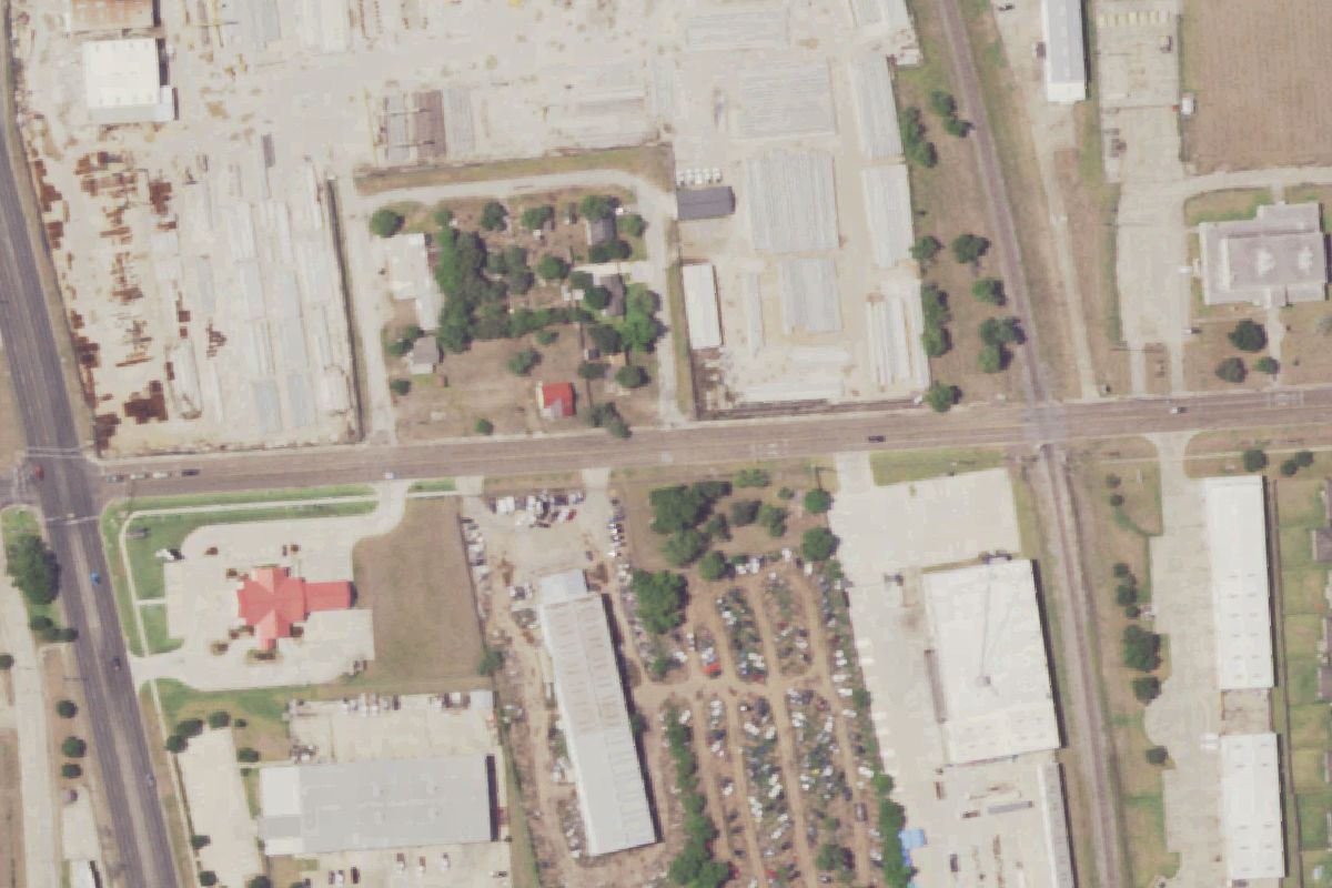 Aerial photo of C & D Quality Auto Parts at 205 W Mockingbird Ln