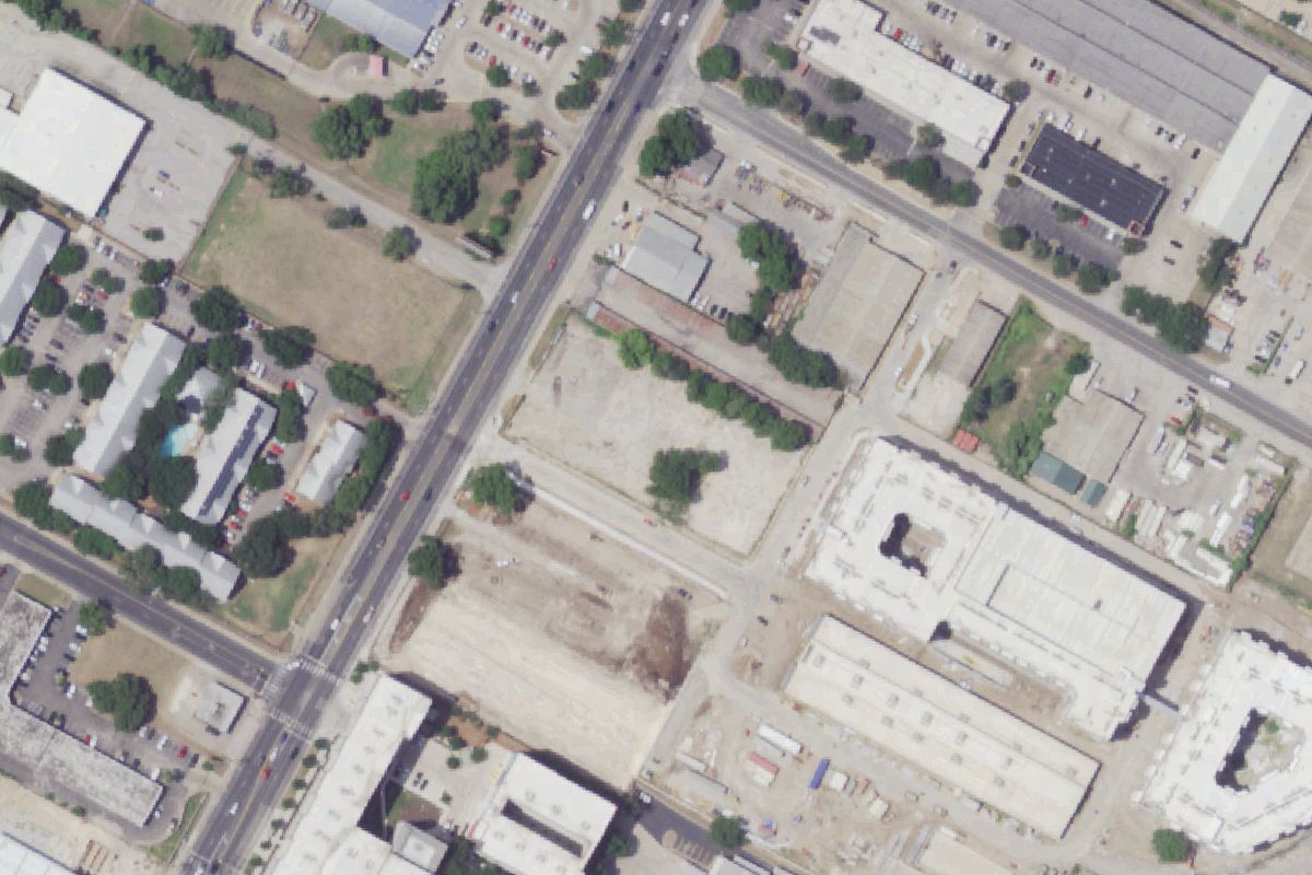 Aerial photo of Congress Lofts at Austin